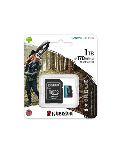 Card de memorie microSD Kingston Canvas Go! Plus 170Mbps/ 1TB + SD adapter