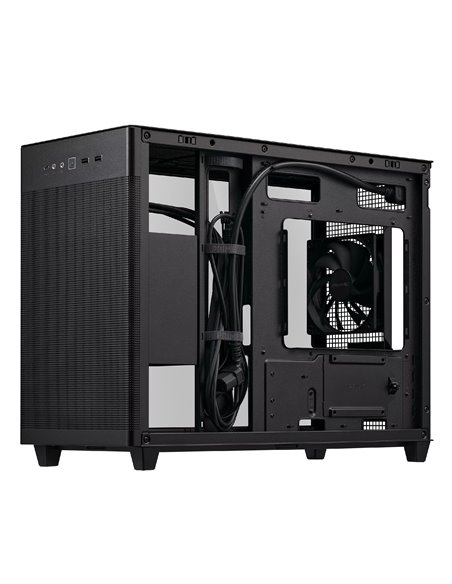 Carcasa ASUS PRIME AP201 Tempered Glass/ noPSU / 1x120mm / mATX / Black