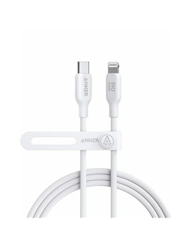 Cablu Type-C la Lightning Anker 541 Bio-based / 1.8 m / white