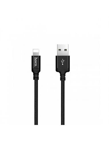 Кабель USB на Lightning HOCO “X14 Times speed” / 1m / PVC / up to 2.0A / Black