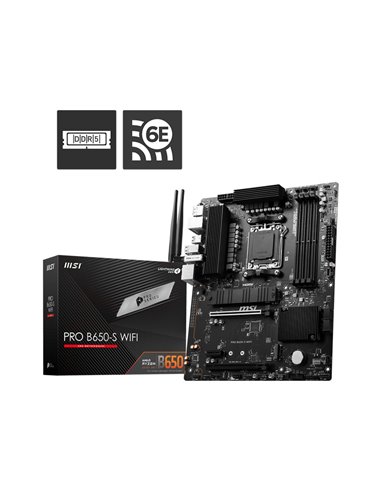 Материнская плата MSI PRO B650-S WIFI / AM5 / B650 / DDR5 / ATX