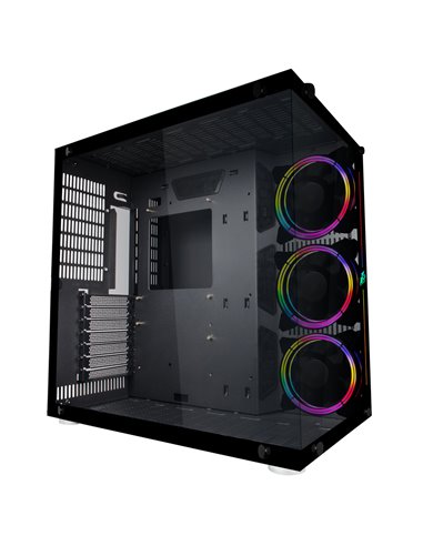 Carcasa Gaming 1STPLAYER SP8 / no PSU / Side-Window / 7x120mm / ATX / Black