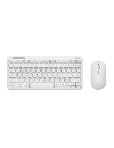 Wireless Tastatura si mouseTrust Lyra Multi-Device / BT5.0 / White