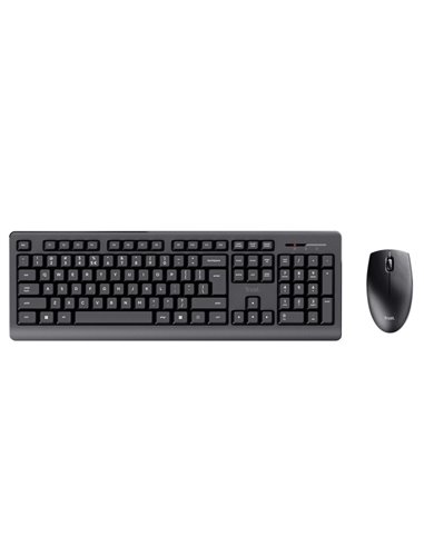 Tastatura si Mouse Wireless Trust Primo, USB, Black