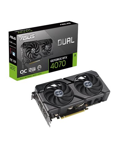 Placa video ASUS Dual GeForce RTX 4070 EVO OC Edition/ 12GB/ GDDR6/ 192bit