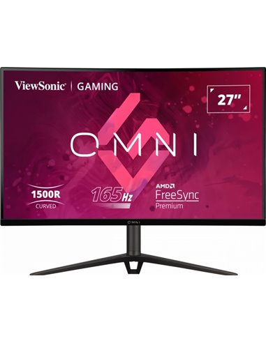 27.0” Monitor Gaming VIEWSONIC VX2718-2KPC-MHDJ/ 2K/ Curved/ 1ms/ 165Hz/ Black