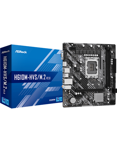 Placă de bază ASRock H610M-HVS/M.2 R2.0, LGA1700, Intel H610, Micro-ATX