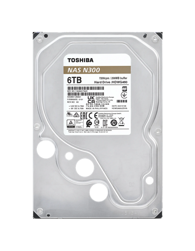 Unitate HDD Toshiba N300, 3.5", 6 TB HDWG460UZSVA