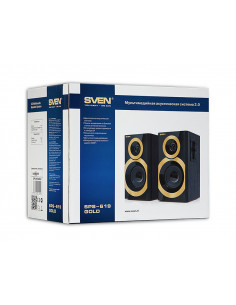Компьютерные колонки 2.0 SVEN SPS-619, Черный/Золотой 2