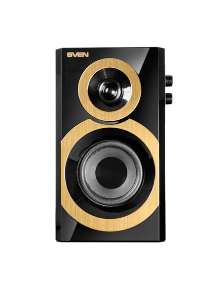 Boxe pentru calculator 2.0 SVEN SPS-619, Negru/Auriu