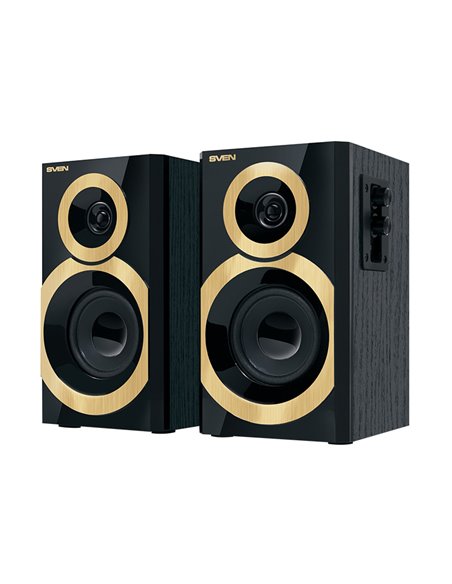 Boxe pentru calculator 2.0 SVEN SPS-619, Negru/Auriu