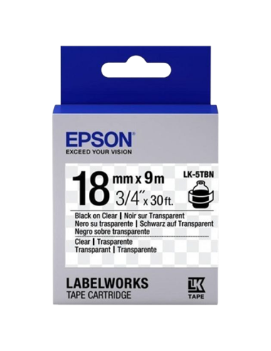 Картридж с лентой Epson LK-5TBN, 18мм x 9м