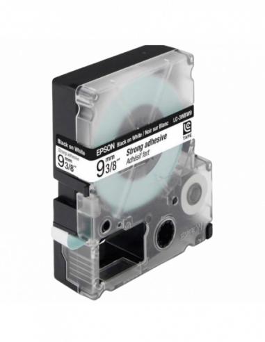 Cartuș de etichete Epson Tape Cartridge EPSON 9mm9m Strong Adhesive BlackWhite LK3WBW C53S653007