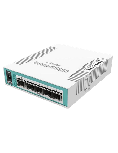 Comutator Router MikroTik CRS106-1C-5S, Alb