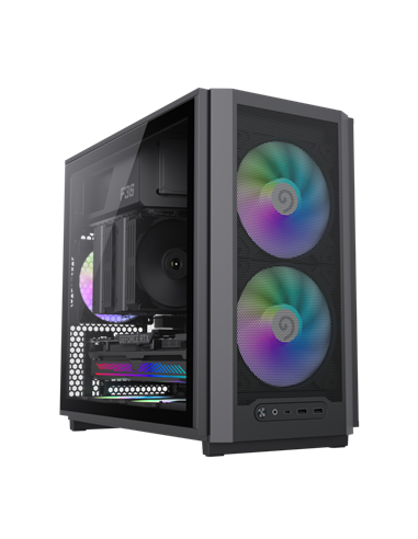 Carcasă PC Gamemax F36 BK, Mini-Tower, Fără PSU, Negru