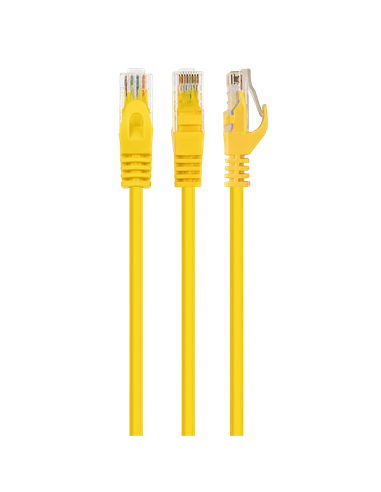 Патч-корд Cablexpert PP6U-1M/Y, Cat6 UTP, 1м, Жёлтый