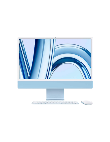 Computer All-in-One Apple iMac A2873, 24", M3 with 8-core CPU and 10-core GPU, 8GB/256GB, macOS Sonoma, Albastru