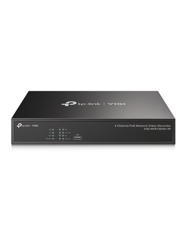 Видеорегистратор TP-LINK VIGI NVR1004H-4P, Чёрный