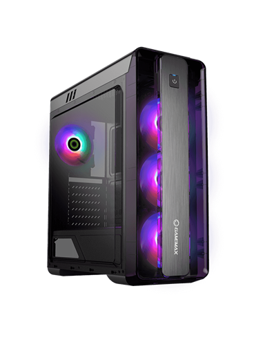 Carcasă PC Gamemax MoonLight FRGB, Midi-Tower, Fără PSU, Negru