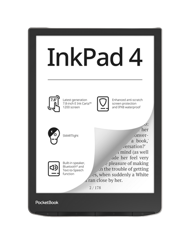 eBook Reader PocketBook InkPad 4 Pro, Metallic Grey