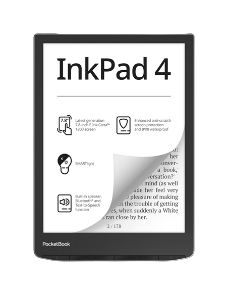 eBook Reader PocketBook InkPad 4 Pro, Metallic Grey