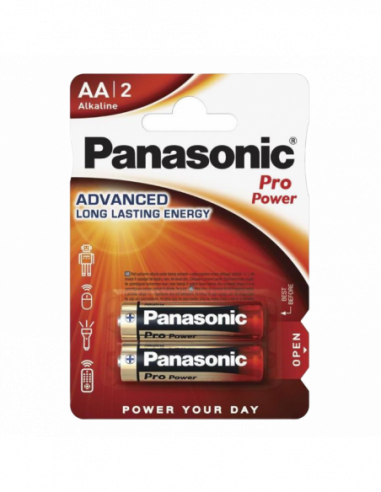 Батарейки AA, AAA - щелочные Panasonic PRO Power AA Blister 2- Alkaline- LR6XEG2BP