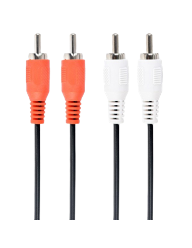 Cablu audio Cablexpert CCA-2R2R-6, 2x RCA (M) - 2x RCA (M), 1,8m, Negru