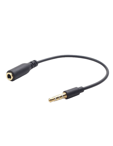 Audio Adaptor Cablexpert CCA-419, 3.5mm 4-pin (M) - 3.5mm 4-pin (F), 0,18m, Negru