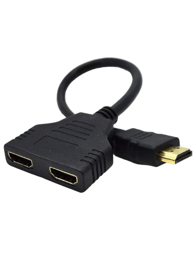 Видеоадаптер Cablexpert DSP-2PH4-04, HDMI (M) - , 0,1м, Чёрный