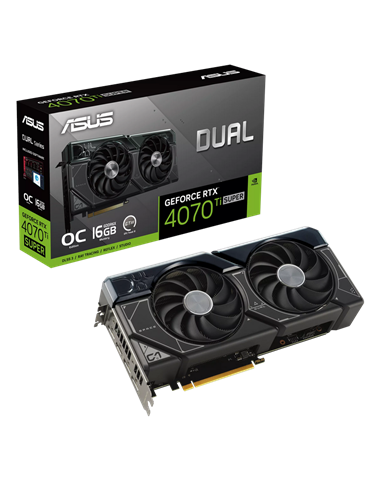 Видеокарта ASUS DUAL-RTX4070TIS-O16G, 16GB GDDR6X 256бит 