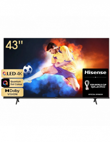 Televizoare 43 LED SMART TV Hisense 43E7HQ QLED 3840x2160 VIDAA OS Gray