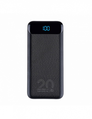 Baterii externe portabile Power Bank Rivacase 20000 mAh QC 3.0PD 20W VA2580 Black