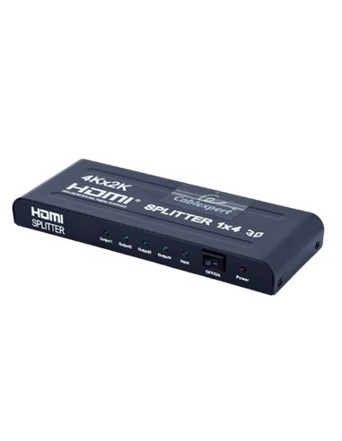 Splitter HDMI Cablexpert DSP-4PH4-02, HDMI (F) - 4x HDMI (F), Negru