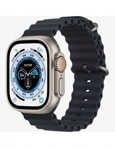 Dispozitive purtabile Apple Apple Watch Ultra GPS + Cellular 49mm Titanium Case with Midnight Ocean Band MQFK3