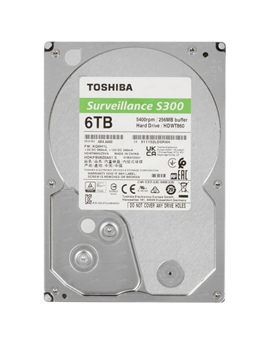 Жесткий диск Toshiba S300, 3.5", 6 ТБ <HDWT860UZSVA>