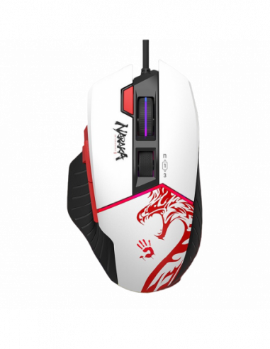 Игровые мыши Bloody Gaming Mouse Bloody W95 Max Naraka- 100-12000dpi- 10 buttons- 35G- 250IPS- Extra Fire Wheel- RGB-USB