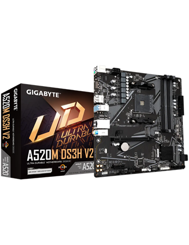 Placă de bază Gigabyte A520M DS3H V2, AM4, AMD A520, Micro-ATX