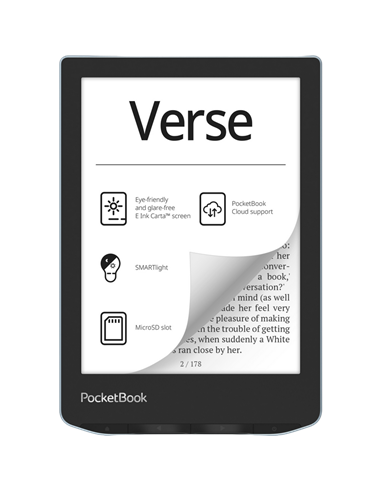 eBook Reader PocketBook Verse 629, Albastru stralucitor