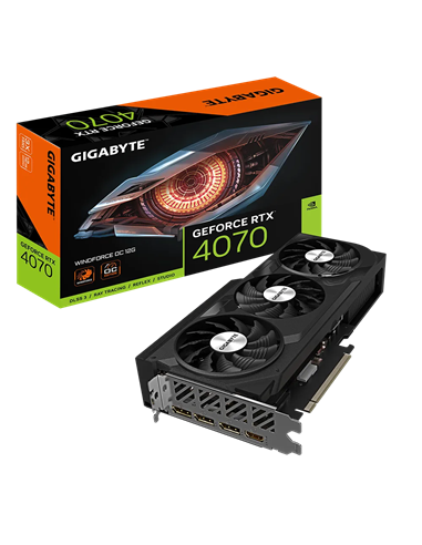 Видеокарта Gigabyte GV-N4070WF3OC-12GD, 12ГБ GDDR6X 192бит 