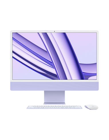 Моноблок Apple iMac A2873, 24", M3 with 8-core CPU and 10-core GPU, 16Гб/1024Гб, macOS Sonoma, Фиолетовый