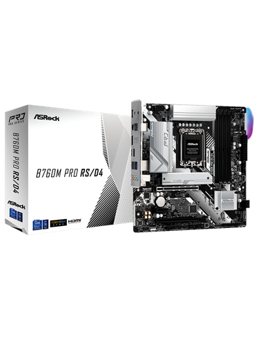 Placă de bază ASRock B760M Pro RS/D4, LGA1700, Intel B760, Micro-ATX