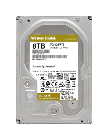 Unitate HDD Western Digital WD Gold, 3.5", 8 TB WD8004FRYZ