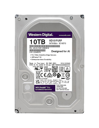 Unitate HDD Western Digital WD Purple Pro, 3.5", 10 TB WD101PURP