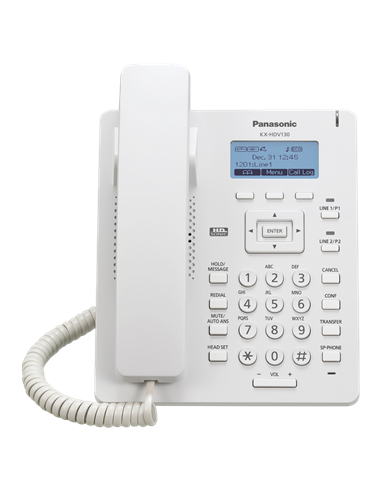 Telefon IP Panasonic KX-HDV130, Alb