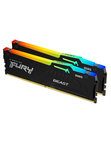 Memorie RAM Kingston FURY Beast RGB, DDR5 SDRAM, 5600 MHz, 32 GB, KF556C36BBEAK2-32