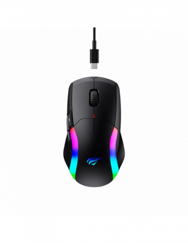 Мыши Havit Wireless Gaming Mouse Havit MS959W- 1200-10000dpi- 8 buttons- Programmable- RGB- 600mAh-1.6m2.4Ghz