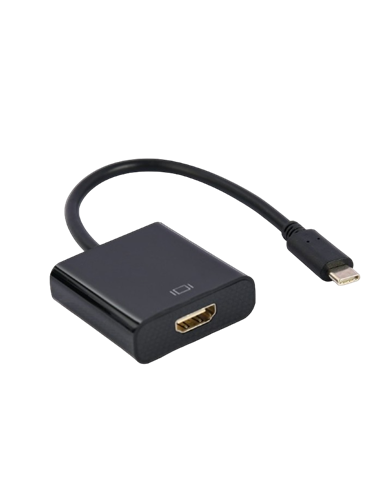 Видеокабель Cablexpert A-CM-HDMIF-04, USB 3.1 Type-C (M) - HDMI (F), 0.15 м, Чёрный