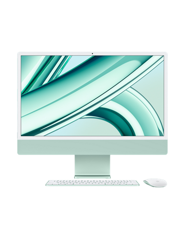 Моноблок Apple iMac A2873, 24", M3 with 8-core CPU and 10-core GPU, 8Гб/256Гб, macOS Sonoma, Зеленый