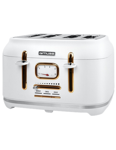 Toaster MUSE MS-131 W, Alb | Auriu