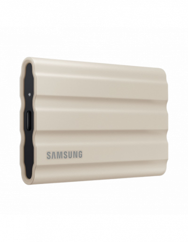 USB3.0 Внешний портативный SSD 1.0TB Samsung Portable SSD T7 Shield Beige- USB-C 3.1 (88x59x13mm- 98g-RW:10501000MBs- IP65)